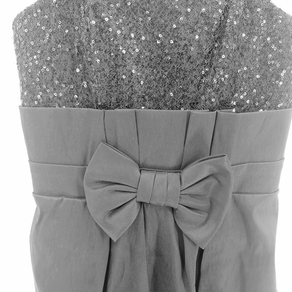 Jessica McClintock Sequin Bow Cocktail Dress - Picture 5 of 8